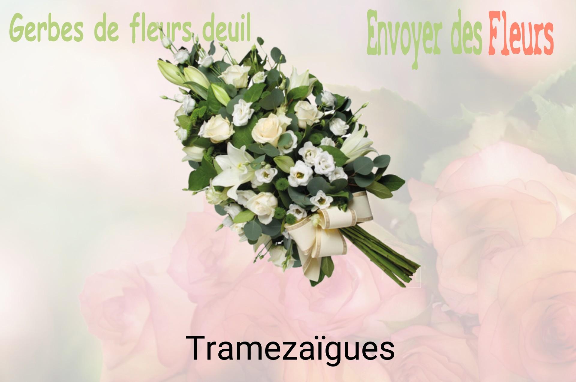 Gerbe de fleurs de deuil livrée à Tramezaïgues